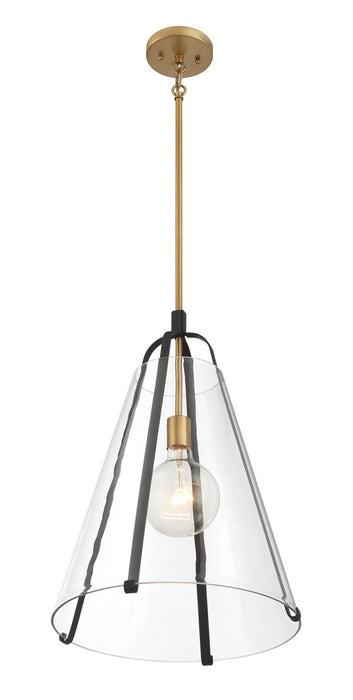 Minka-Lavery - 131-782 - One Light Pendant - Paxos - Legacy Brass & Sand Coal