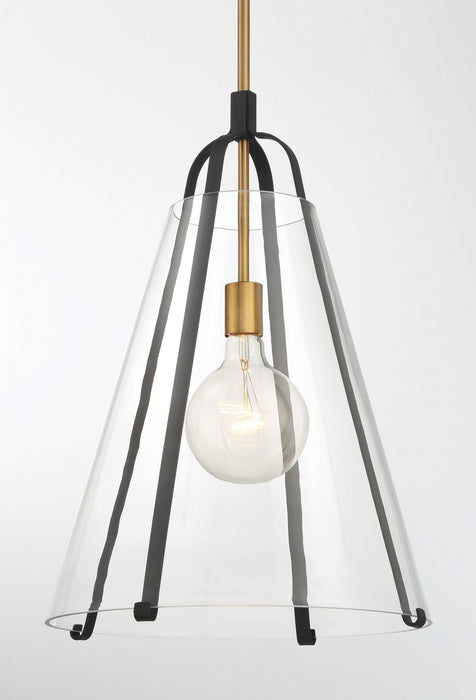 Minka-Lavery - 131-782 - One Light Pendant - Paxos - Legacy Brass & Sand Coal