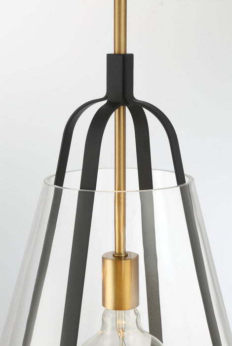 Minka-Lavery - 131-782 - One Light Pendant - Paxos - Legacy Brass & Sand Coal