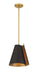 Minka-Lavery - 135-855 - One Light Pendant - Hillcrest - Legacy Brass & Dark Bronze