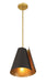 Minka-Lavery - 135-855 - One Light Pendant - Hillcrest - Legacy Brass & Dark Bronze