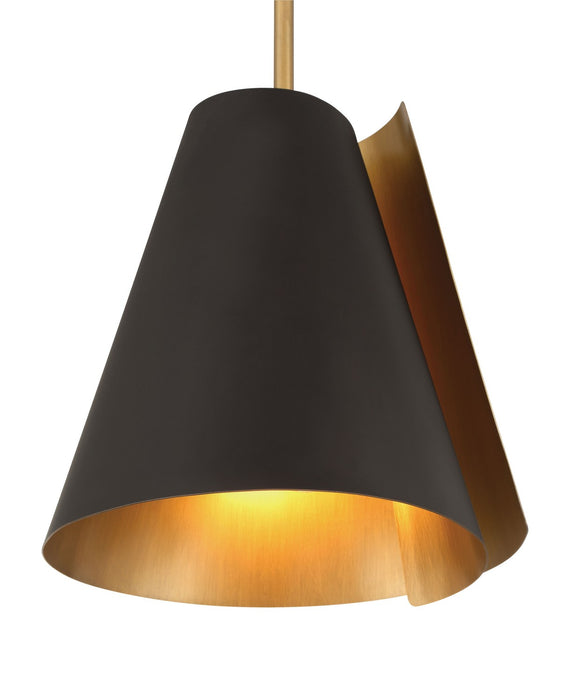 Minka-Lavery - 135-855 - One Light Pendant - Hillcrest - Legacy Brass & Dark Bronze