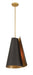 Minka-Lavery - 136-855 - One Light Pendant - Hillcrest - Legacy Brass & Dark Bronze