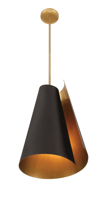 Minka-Lavery - 136-855 - One Light Pendant - Hillcrest - Legacy Brass & Dark Bronze
