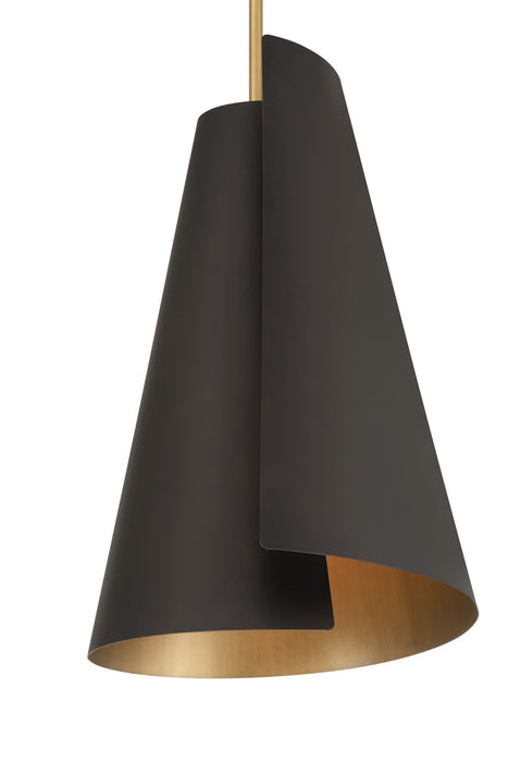 Minka-Lavery - 136-855 - One Light Pendant - Hillcrest - Legacy Brass & Dark Bronze