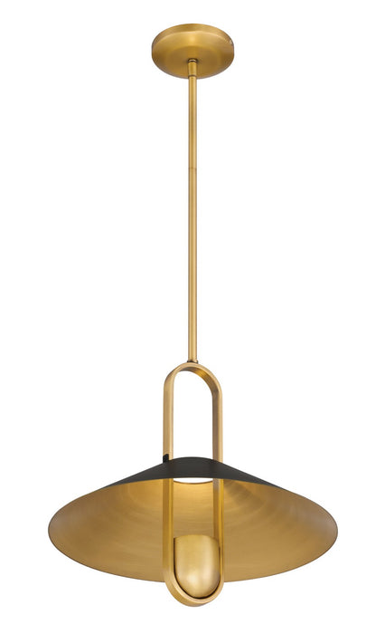 Minka-Lavery - 151-876 - One Light Pendant - Goldenridge - Legacy Brass & Dark Matte Blac