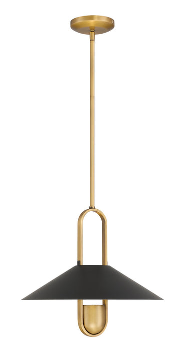 Minka-Lavery - 151-876 - One Light Pendant - Goldenridge - Legacy Brass & Dark Matte Blac