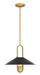Minka-Lavery - 151-876 - One Light Pendant - Goldenridge - Legacy Brass & Dark Matte Blac