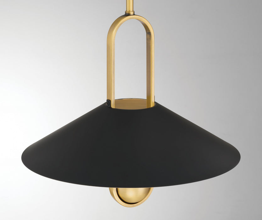 Minka-Lavery - 151-876 - One Light Pendant - Goldenridge - Legacy Brass & Dark Matte Blac