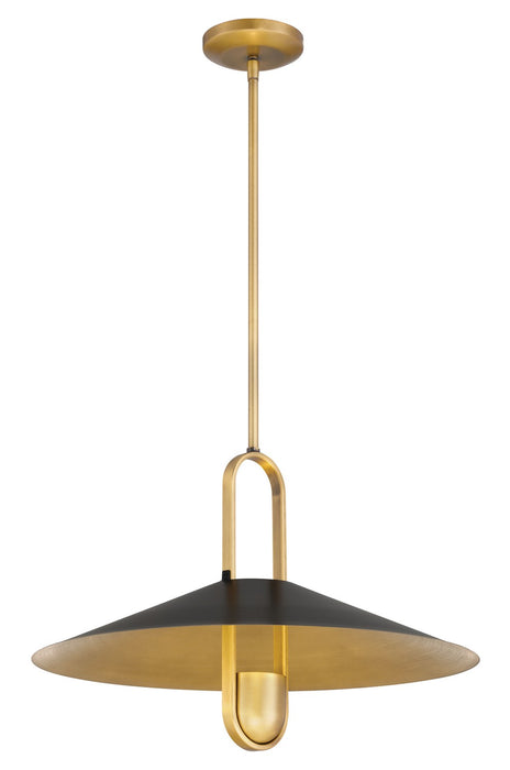 Minka-Lavery - 152-876 - One Light Pendant - Goldenridge - Legacy Brass & Dark Matte Blac