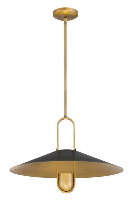 Minka-Lavery - 152-876 - One Light Pendant - Goldenridge - Legacy Brass & Dark Matte Blac