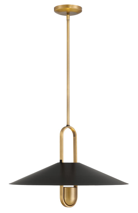 Minka-Lavery - 152-876 - One Light Pendant - Goldenridge - Legacy Brass & Dark Matte Blac