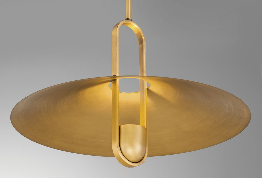 Minka-Lavery - 152-876 - One Light Pendant - Goldenridge - Legacy Brass & Dark Matte Blac