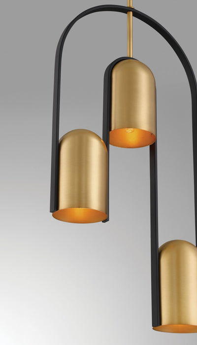 Minka-Lavery - 153-782 - Three Light Pendant - Cane - Legacy Brass & Sand Coal