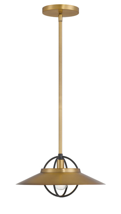 Minka-Lavery - 154-876 - One Light Pendant - Newburie - Legacy Brass & Dark Matte Blac