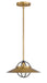 Minka-Lavery - 154-876 - One Light Pendant - Newburie - Legacy Brass & Dark Matte Blac