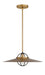 Minka-Lavery - 155-876 - One Light Pendant - Newburie - Legacy Brass & Dark Matte Blac