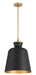 Minka-Lavery - 191-876 - One Light Pendant - Holloway - Legacy Brass & Dark Matte Blac