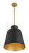 Minka-Lavery - 191-876 - One Light Pendant - Holloway - Legacy Brass & Dark Matte Blac