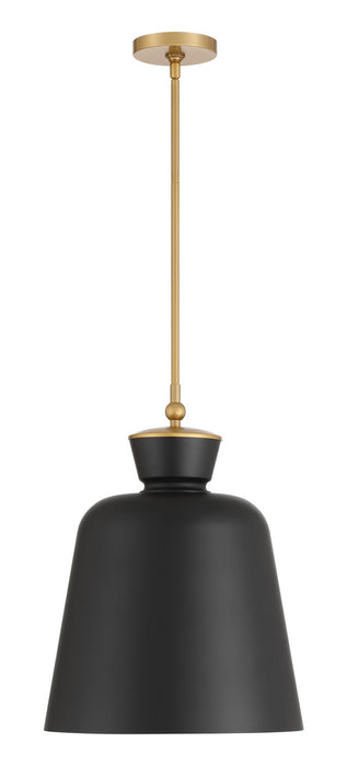 Minka-Lavery - 191-876 - One Light Pendant - Holloway - Legacy Brass & Dark Matte Blac