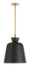 Minka-Lavery - 191-876 - One Light Pendant - Holloway - Legacy Brass & Dark Matte Blac