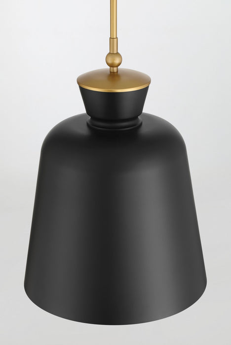 Minka-Lavery - 191-876 - One Light Pendant - Holloway - Legacy Brass & Dark Matte Blac