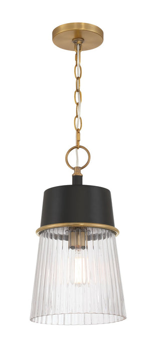 Minka-Lavery - 192-876 - One Light Pendant - Stamford - Legacy Brass & Dark Matte Blac