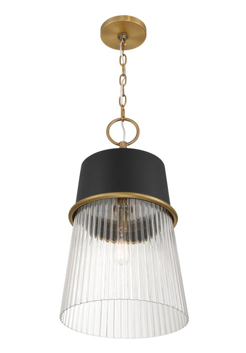 Minka-Lavery - 194-876 - One Light Pendant - Stamford - Legacy Brass & Dark Matte Blac