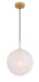 Minka-Lavery - 291-732 - One Light Pendant - Mist - Legacy Brass