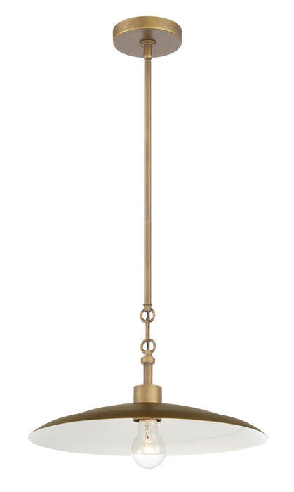 Minka-Lavery - 296-741 - One Light Pendant - York - Natural Brass & Dark Matte Coa