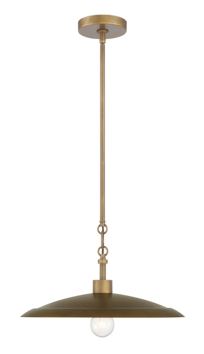 Minka-Lavery - 296-741 - One Light Pendant - York - Natural Brass & Dark Matte Coa