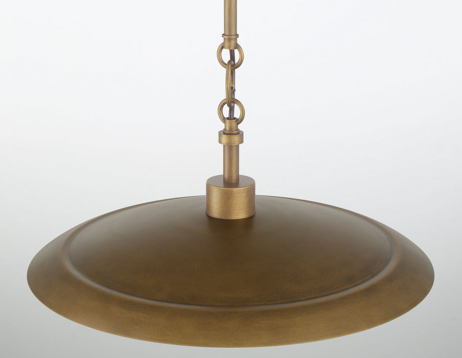 Minka-Lavery - 296-741 - One Light Pendant - York - Natural Brass & Dark Matte Coa