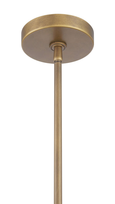 Minka-Lavery - 296-741 - One Light Pendant - York - Natural Brass & Dark Matte Coa