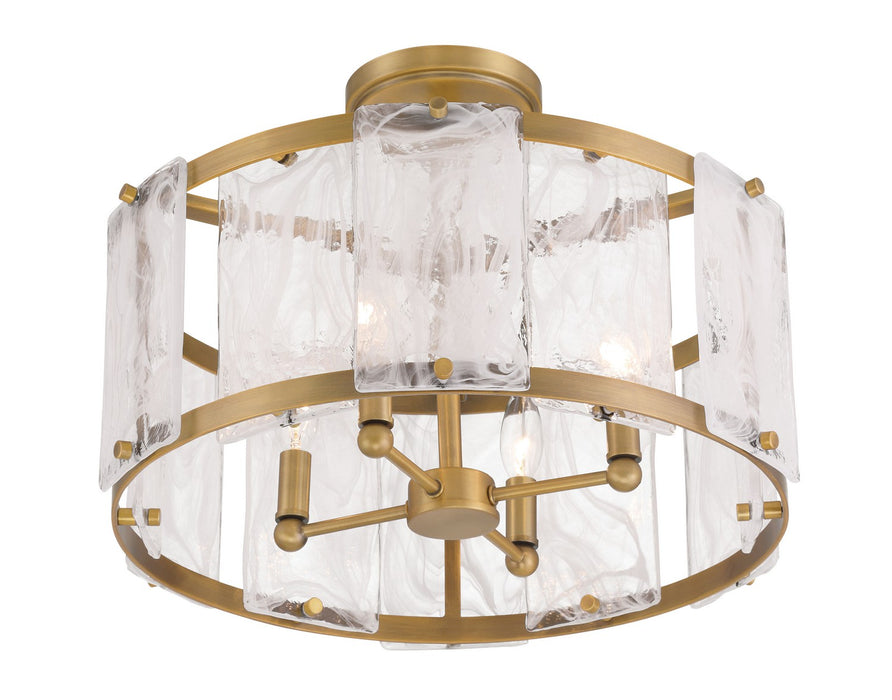 Minka-Lavery - 3635-732 - Four Light Semi Flush Mount - Veil - Legacy Brass
