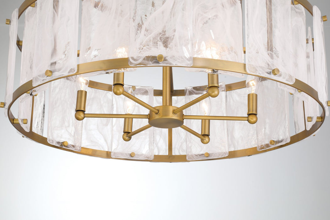 Minka-Lavery - 3636-732 - Six Light Pendant - Veil - Legacy Brass