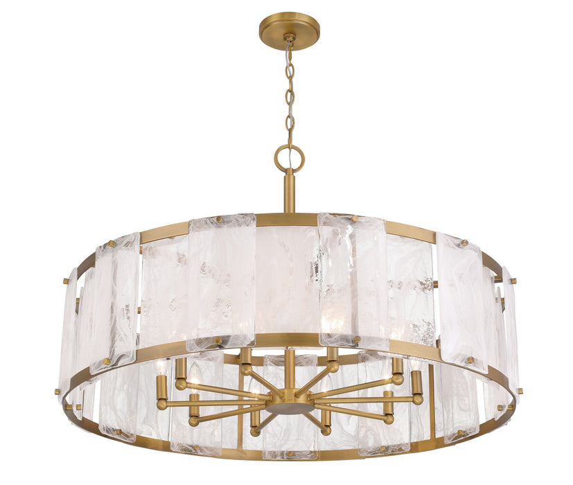 Minka-Lavery - 3638-732 - Ten Light Pendant - Veil - Legacy Brass