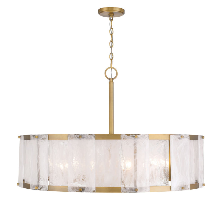 Minka-Lavery - 3638-732 - Ten Light Pendant - Veil - Legacy Brass