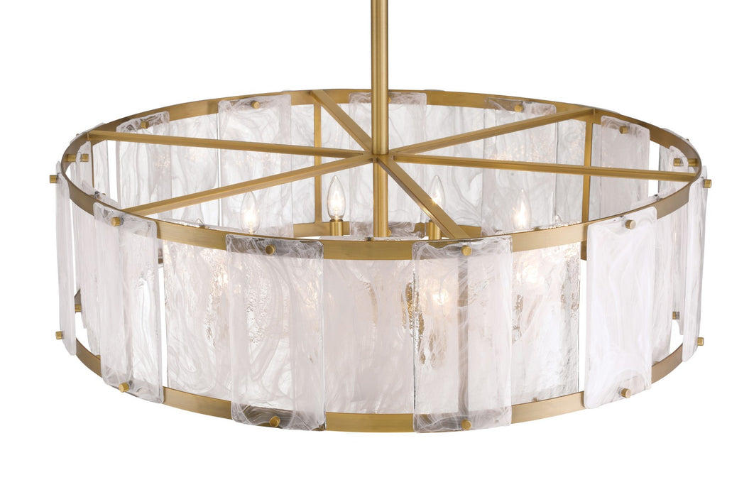 Minka-Lavery - 3638-732 - Ten Light Pendant - Veil - Legacy Brass