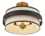 Minka-Lavery - 3685-886 - Three Light Semi Flush Mount - Harbor Wrap - Legacy Brass (Painted) & Dark