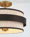 Minka-Lavery - 3685-886 - Three Light Semi Flush Mount - Harbor Wrap - Legacy Brass (Painted) & Dark