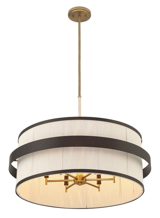Minka-Lavery - 3686-886 - Six Light Pendant - Harbor Wrap - Legacy Brass (Painted) & Dark