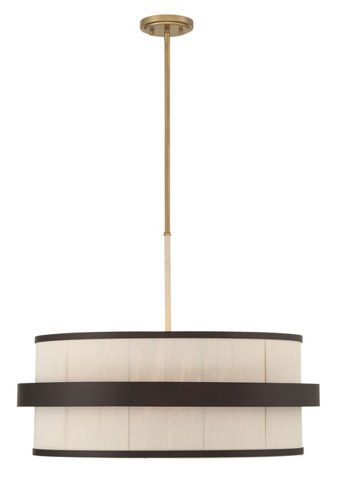 Minka-Lavery - 3686-886 - Six Light Pendant - Harbor Wrap - Legacy Brass (Painted) & Dark