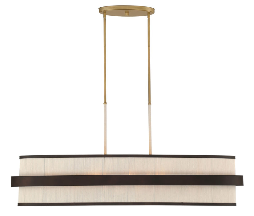 Minka-Lavery - 3687-886 - Eight Light Island Pendant - Harbor Wrap - Legacy Brass (Painted) & Dark