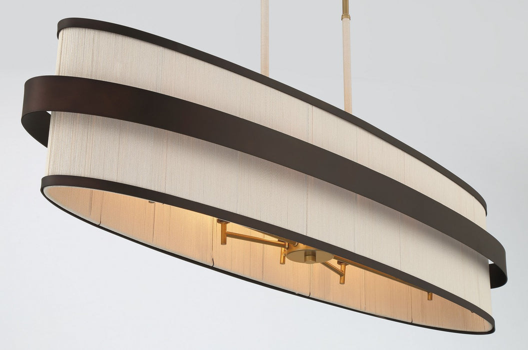 Minka-Lavery - 3687-886 - Eight Light Island Pendant - Harbor Wrap - Legacy Brass (Painted) & Dark