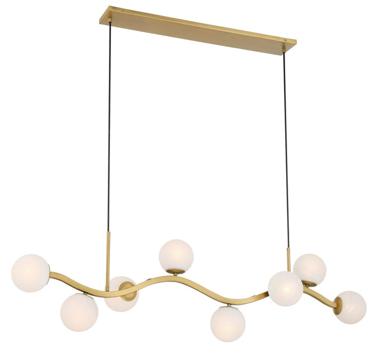 Minka-Lavery - 3747-732 - Eight Light Island Pendant - Curven - Legacy Brass