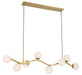 Minka-Lavery - 3747-732 - Eight Light Island Pendant - Curven - Legacy Brass