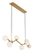 Minka-Lavery - 3747-732 - Eight Light Island Pendant - Curven - Legacy Brass