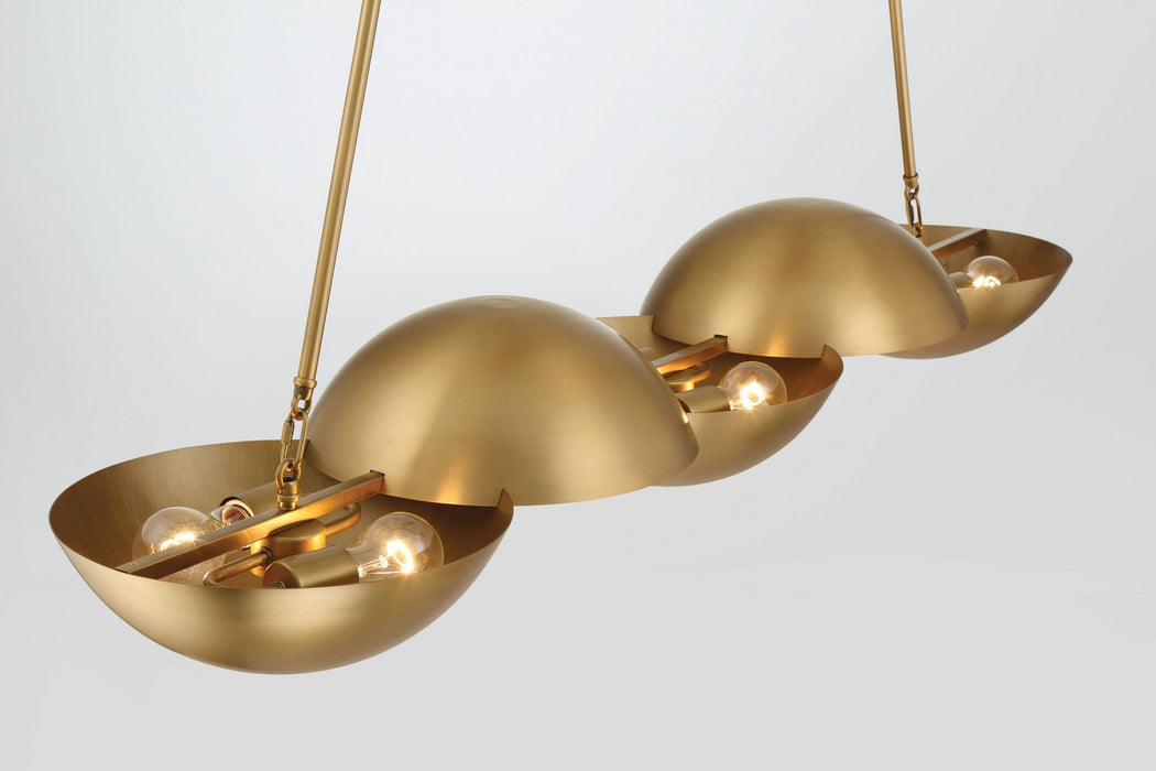 Minka-Lavery - 3757-732 - Six Light Island Pendant - Ivy Lane - Legacy Brass