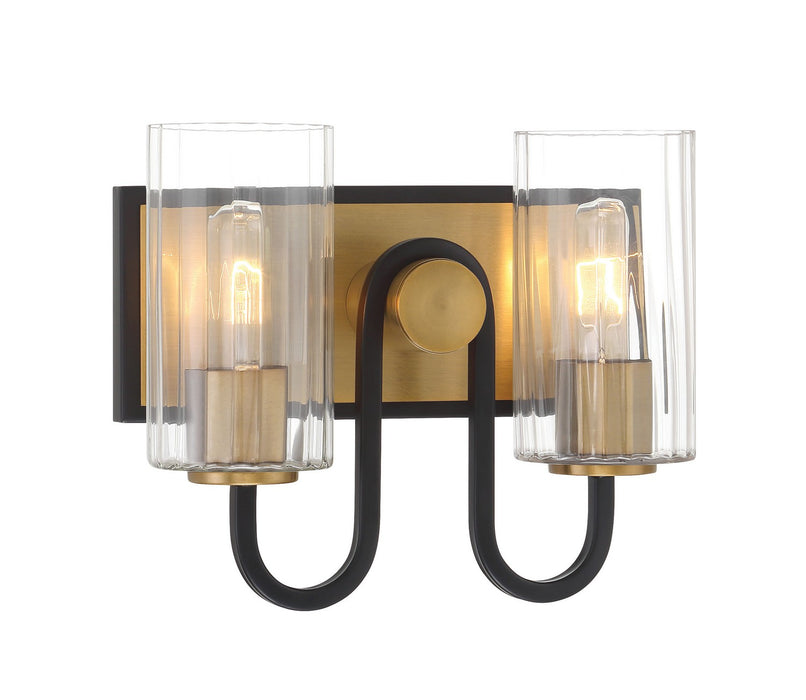 Minka-Lavery - 3762-876 - Two Light Vanity - Orla - Legacy Brass & Dark Matte Blac