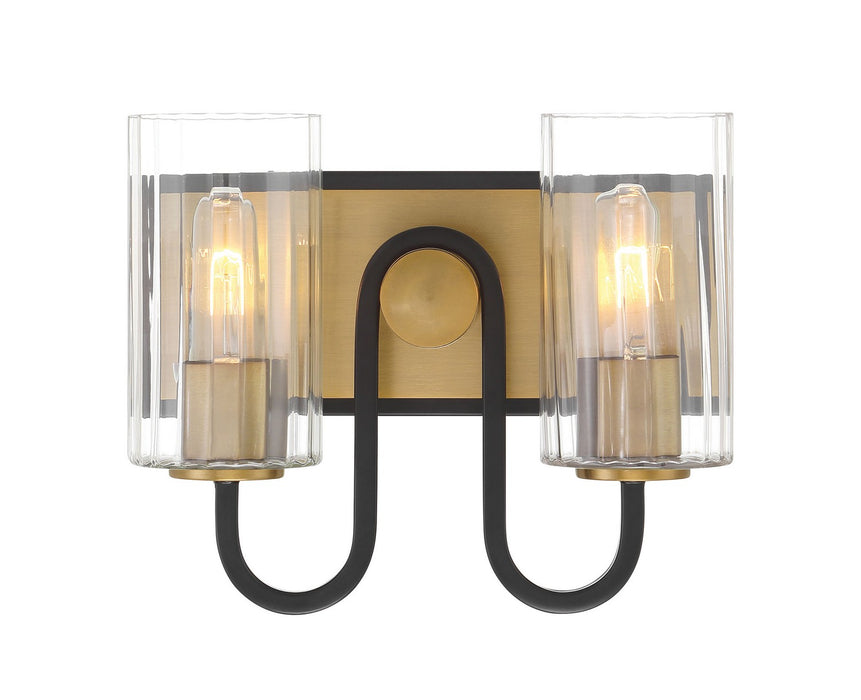 Minka-Lavery - 3762-876 - Two Light Vanity - Orla - Legacy Brass & Dark Matte Blac